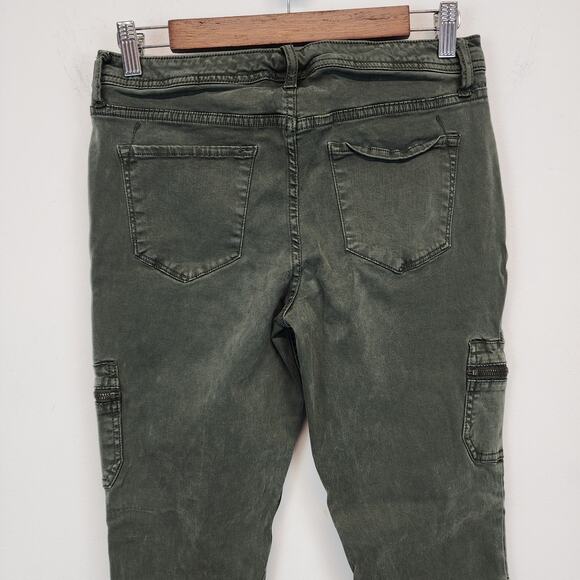 Mossimo High Rise Cargo Jeggings Size 28" Green Utility Military Gorp Indie - Picture 5 of 9